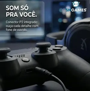 Controle Sem Fio Para PS4, Tv Smart, Pc, Vídeo Game e Celular