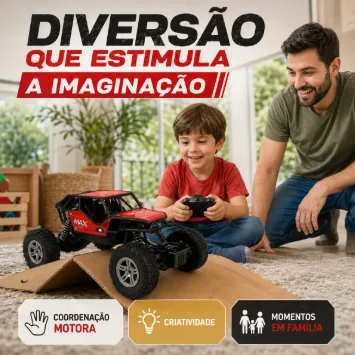 Carrinho Controle Remoto Rally Jipe Max Carro Grande Bateria Recarregavel
